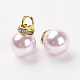 Colgantes de perlas de imitación de acrílico IFIN-G068-12mm-02G-2