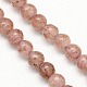 Natürlichen Erdbeere Quarz runde Perlen Stränge X-G-S141-01-1