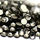 フラットバックガラスラインストーン  グレードA  バックメッキ  多面カット  半円  ブラックダイヤモンド  3.8~4mm  約1440個/袋 RGLA-C002-SS16-215-1