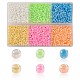 4602pcs perles de rocaille en verre 6 couleurs SEED-YW0002-01-1