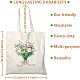 FINGERINSPIRE Reusable Canvas Tote Bag (15x13 Inch ABAG-WH0033-003-2