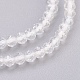 Brins de perles en cristal de topaze naturelle G-F568-146-2mm-3
