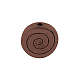 Tibetan Style Alloy Flat Round Carved Vortex Beads TIBEB-5513-R-FF-1