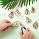 Craftdady kit per la creazione di orecchini pendenti in legno fai da te DIY-CD0001-29-5