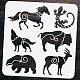 Stencil per pittura da disegno per animali domestici DIY-WH0391-0303-3