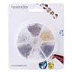 PandaHall 120 Pieces 6 Color Brass Earring Hooks Ear Wire Earring Back Posts with Open Loop for Earring Finding IFIN-PH0005-02-NF-B-4