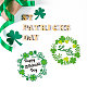 GLOBLELAND St. Patrick's Day Wreath Cutting Dies for Card Making Metal St. Patrick's Day Words Die Cuts Cutting Dies Templates for Scrapbooking Journal Embossing Paper Craft Decor DIY-WH0309-1617-4