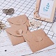 ビンテージスクエアハートバックルcd封筒  クラフト紙のCDバッグ  バリーウッド  32.5x20cm X-DIY-WH0092-01-6