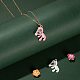 36Pcs 9 Style Pink Series Spray Painted Alloy & Alloy Rhinestone Pendants FIND-LS0001-56-6