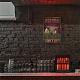 ヴィンテージメタルブリキサイン  バーの鉄の壁の装飾  レストラン  カフェパブ  長方形  牛の模様  300x200x0.5mm AJEW-WH0189-080-7
