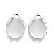 304 Stainless Steel Cabochon Settings X-STAS-P249-13B-S-1