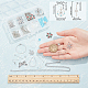 Sunnyclue kit de fabrication de boucles d'oreilles bricolage flocon de neige de Noël DIY-SC0022-79-3