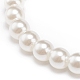 Pulsera elástica con cuentas de perlas de imitación de plástico abs con amuletos de esmalte de aleación para niños BJEW-JB08524-7