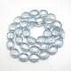 Chapelets de perles ovales de cristal à facettes en verre électrolytique X-EGLA-F059B-13-2