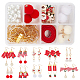 Sunnyclue 141pieces bricolage kits de fabrication de boucles d'oreilles sur le thème de Noël DIY-SC0015-12-1
