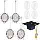 SUNNYCLUE 1 Box 4 Set Graduation Cap Charms 2023 Memorial Photo Charm Cabochon Pictures Tassels Hanging Graduate Charm for Caps Gown Ceremony Decoration College Gift Wedding Gathering DIY Crafts DIY-SC0020-65-1