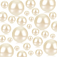 Perles d'imitation perles en plastique ABS KY-WH0001-028-1