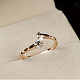 Real 18K Gold Plated Brass Cubic Zirconia Cuff Rings RJEW-EE0001-024E-5