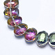 Chapelets de perles en verre électroplaqué EGLA-F137-HP06-3