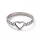 201 anillo de dedo de corazón hueco de acero inoxidable para el día de San Valentín RJEW-J051-26P-2