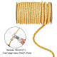 PandaHall 8mm 20 Yards Twisted Cord Trim Gold Decorative Rope for Curtain Tieback NWIR-BC0002-03B-2