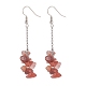 Set di gioielli con perline in agata rossa naturale SJEW-JS01231-04-5