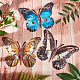 Gorgecraft farfalla arte in ferro decorazioni da appendere a parete decorazione creativa a farfalla decorazione da parete vintage decorazione per festa di Natale DIY-GF0001-82-5