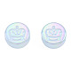 Perline acriliche con placcatura iridescente arcobaleno OACR-N010-067-4