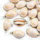 Electroplate Cowrie Shell Pendants SSHEL-S261-11-3