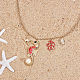 Pandahall элитные ожерелья с подвеской из сплава и эмали на тему океана NJEW-PH0005-02G-7