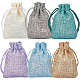 BENECREAT 30Pack 6 Color Small Burlap Bags with Drawstring Gift Bags Jewelry Pouch for Valentine's Day ABAG-BC0001-13-1