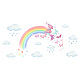 塩ビウォールステッカー  壁飾り  虹の模様  290x1180mm  3個/セット DIY-WH0228-626-1