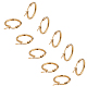 Unicraftale 20 par de pendientes de aro de oro 19 mm pendiente de anillo de acero inoxidable hipoalergénico 1 mm juego de pendientes de aro para mujeres niñas pendientes de anillo componentes de fornituras de pendientes STAS-UN0002-65G-2