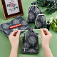 PandaHall Elite 20pcs 2 Size Cloth Packing Pouches Drawstring Bags Reusable Grocery Bags Candy Travel Purse for Candy Wedding Party Valentine Favors Rectangle with Tree of Life ABAG-PH0002-36-3