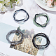 Anattasoul 4 set di braccialetti elasticizzati con perline di vetro scintillante a 4 colori BJEW-AN0001-67-5