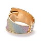 Bracelet manchette large avec strass en cristal BJEW-K223-02KCG-03-4