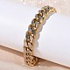 Браслеты из кубинских звеньев из нержавеющей стали 201/304 для унисекс BJEW-F522-04G-3