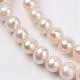 Fili di perle di perle d'acqua dolce coltivate naturali PEAR-D187-43-3
