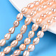 Brins de perles de culture d'eau douce naturelles PEAR-N012-05Q-1