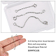 SUNNYCLUE 3Pcs 3 Style Rhodium Plated 925 Sterling Silver Chain Extender FIND-SC0001-61P-3