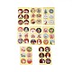 48Pcs Christmas Theme Round Dot Paper Picture Stickers for DIY Scrapbooking STIC-E003-01-1