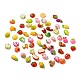 Undurchsichtige Obst- und Gemüse-Cartoon-Aufkleber mit selbstklebender Rückseite aus Kunstharz RESI-K019-46-1