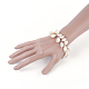 Cowrie Shell Beads Link Bracelets BJEW-JB04046-4