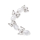 Fili di perle di vetro trasparente elettrolitico a forma di fata angelo AJEW-JB01172-04-2