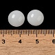 ガラスカボション  天然石風  半円  ホワイト  10x5mm&nbsp;GLAA-B017-07B-01-4
