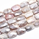 Electroplate Natural Sunstone Beads Strands G-K256-19C-01-1