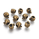 Großes Loch tibetischen Stil Metall European Beads X-TIBEB-R033-AB-FF-1