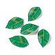 秋のテーマ アクリル ペンダント  Diy のイヤリングの装飾のため  葉  グリーン  43x24x2mm  穴：1.6mm OACR-D007-03-1