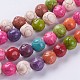 Chapelets de perles en turquoise synthétique G-E456-10-11mm-1