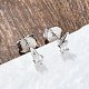 925 серьги-гвоздики из стерлингового серебра с прозрачным кубическим цирконием EJEW-Q032-01F-P-3
